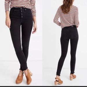 Madewell black 10” high rise jeans